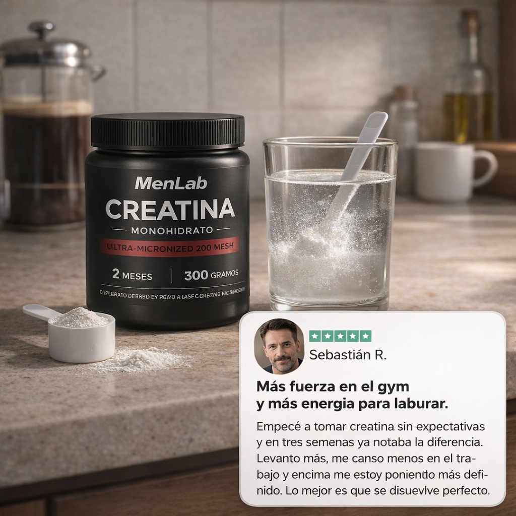 Creatina Menlab® - Recuperá la fuerza y el rendimiento.