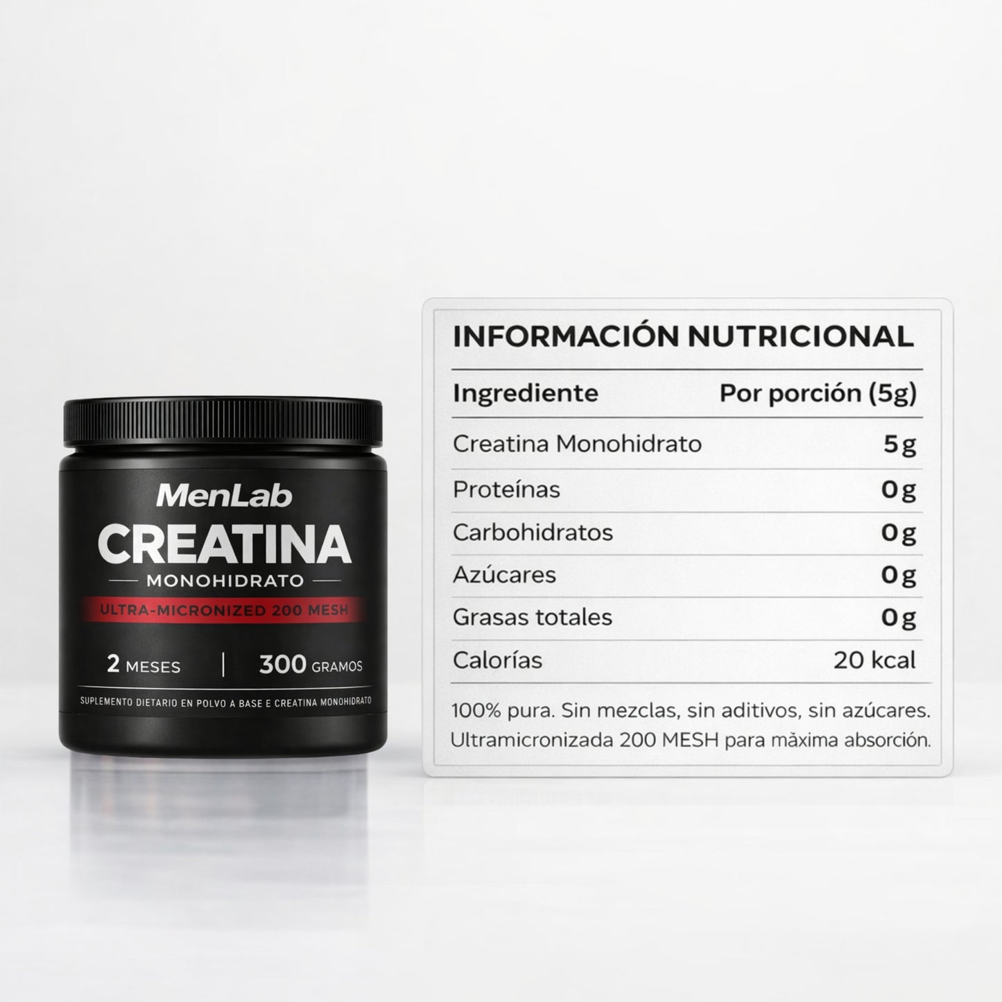 Creatina Menlab® - Recuperá la fuerza y el rendimiento.