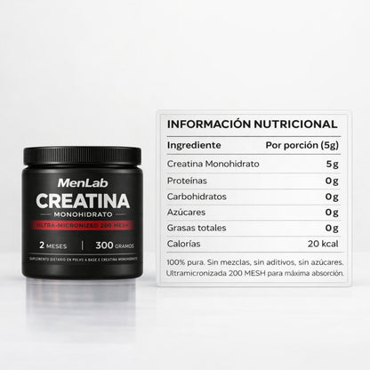 Creatina Menlab® - Recuperá la fuerza y el rendimiento.